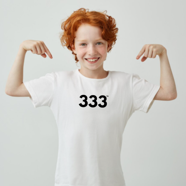 ShineSquad™ Angel Number 333 Tee ♡ : Kid's Angel Number 333 Tee for Growth + Connections + Alignment - Image 3