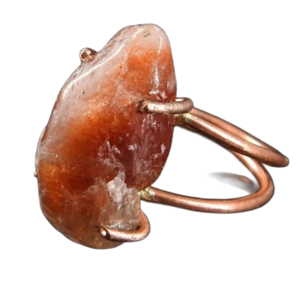 Copper African Sunstone Ring ♡ : Healing Ring + Copper + Adjustable + Joy + Abundance + Boosts Confidence