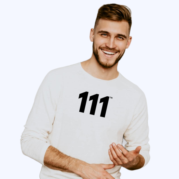 PowerGlow™ 111 Long Sleeve Tee ♡ Unisex Angel Number 111 Tee for Positivity + Abundance + New Beginnings - Image 5