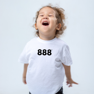 TinyLight™ 888 Tee ♡ Baby Short Sleeve Angel Number 888 T-Shirt for Abundance + Prosperity + Wealth
