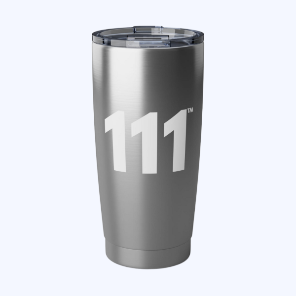 AngelSips™ Tumbler Angel Number 111 Eco-Friendly 20oz Stainless Steel Tumbler + Positivity ♡