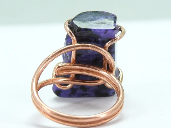 Copper Charoite Ring ♡ : Healing Ring + Copper + Adjustable + Personal Empowerment + Inner Peace + Encourages Self-Love - Image 5