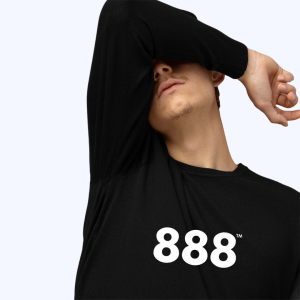 PowerGlow™ 888 Long Sleeve Tee ♡ Unisex Angel Number 888 Tee for Abundance + Prosperity + Wealth