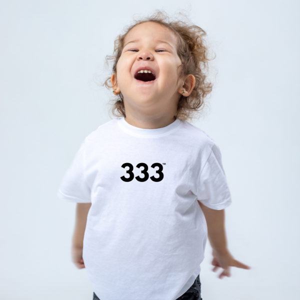 TinyLight™ 333 Tee ♡ Baby Short Sleeve Angel Number 333 T-Shirt for Growth + Connections + Alignment