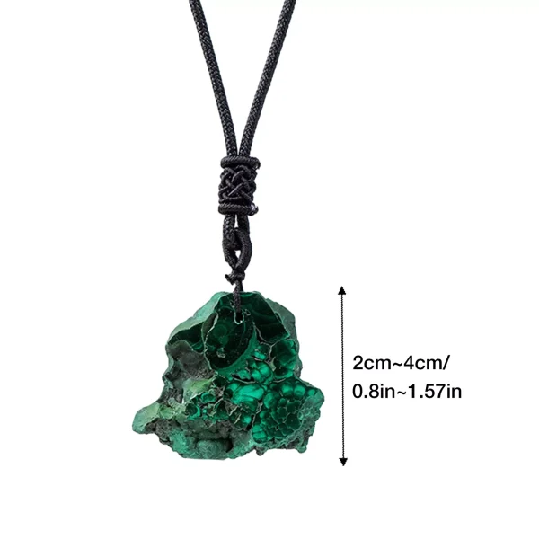 Malachite Necklace ♡ :  Protection + Adjustable + Choker + Full-Length + Boho Vibes - Image 3