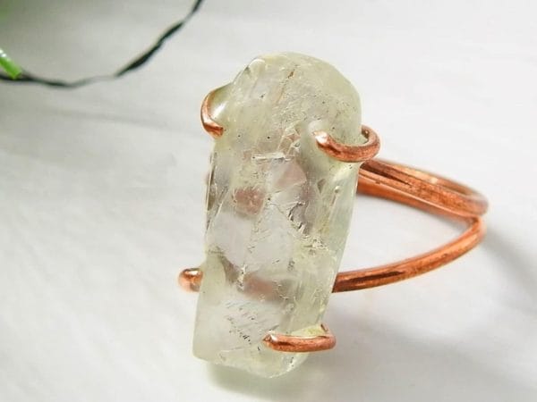 Copper Kunzite Ring ♡ : Healing Ring + Copper + Adjustable + Unconditional Love + Healing + Self-Love