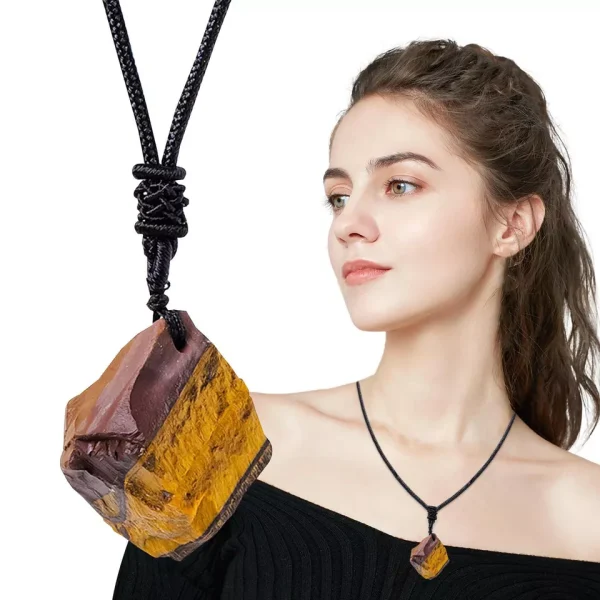 Tiger's Eye Necklace ♡ :  Protection + Adjustable + Choker + Full-Length + Boho Vibes - Image 5