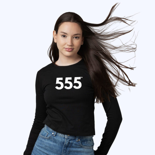 PowerGlow™ 555 Long Sleeve Tee ♡ Unisex Angel Number 555 Tee for Positive Change + Renewal + Transformation